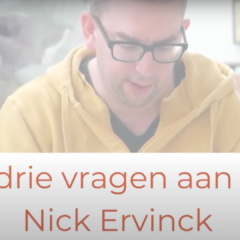 Drie vragen aan Nick Ervinck